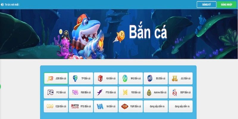 6 nhà cung cấp trò chơi bắn cá xèng live nổi tiếng tại 33WIN