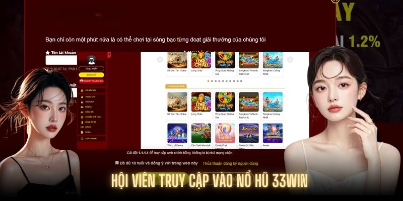 Quá trình đăng nhập vào Nổ hũ 33WIN khá tiện lợi